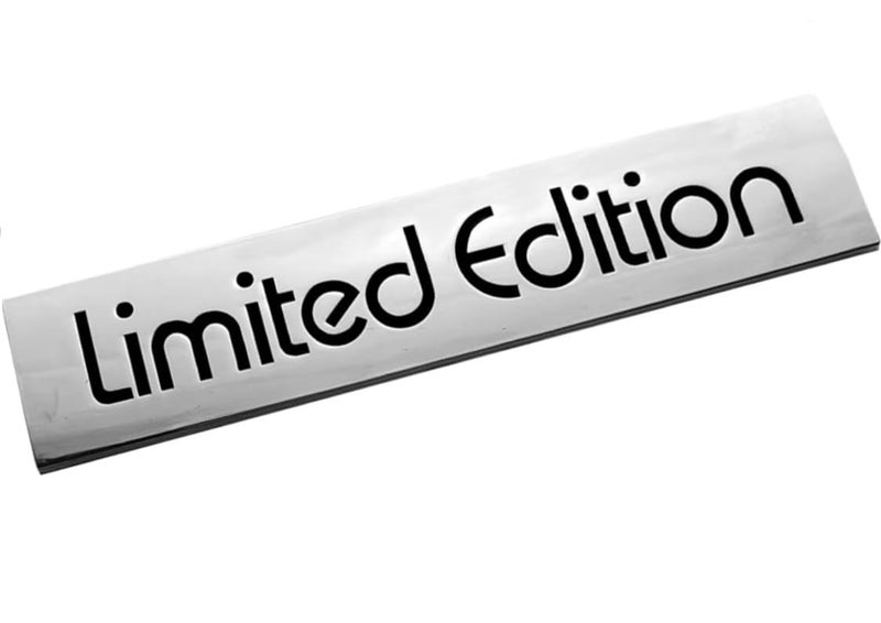 AutoBizarre 3D Raised Limited Edition Metal Monogram Emblem Badge Sticker for All Cars & Bikes (Silver Black) - Image 1