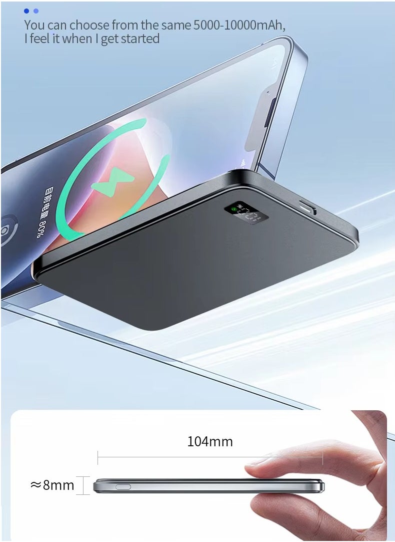 eBarakah - [5000mAh] 3-in-1 Ultra-Thin 20W PD Power Bank with Magnetic Wireless Charging (Phone, Watch, Earphones) - Slim Magsafe Design - Image 1