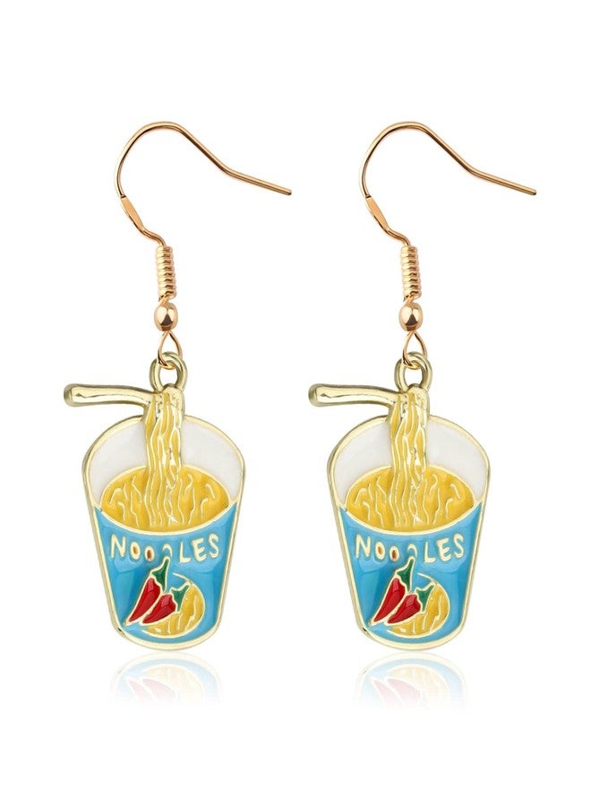 اكتاب أقراط AKTAP على شكل نودلز - أقراط متدلية بتصميم نودلز الرامن - Image 1