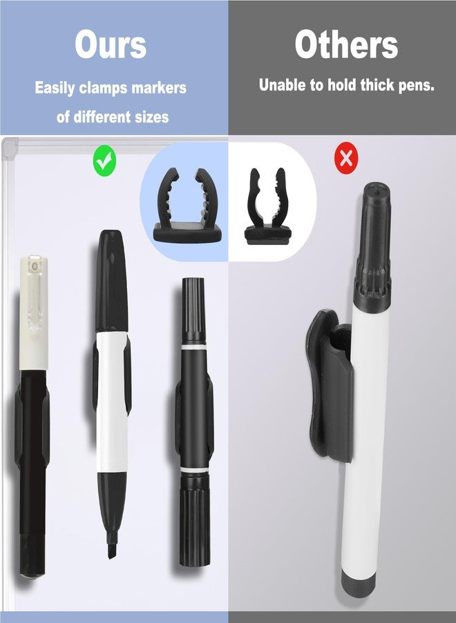 AIERSA Large Silicone Marker Holder for White Board, Dry Erase Adhesive Marker Holder, Marker Holder for Classroom Desk, Clipboard, Lockers, Wall, Single Marker Holder for School Office Supplies - Image 2