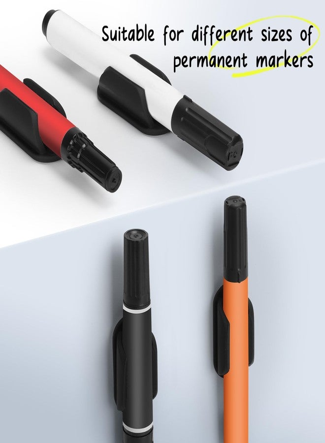 AIERSA Large Silicone Marker Holder for White Board, Dry Erase Adhesive Marker Holder, Marker Holder for Classroom Desk, Clipboard, Lockers, Wall, Single Marker Holder for School Office Supplies - Image 4