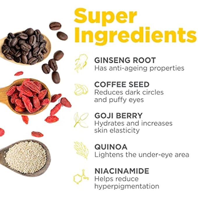 HAPPIER Powerblend Eye Cream | Reduce Fine Lines And Puffiness Around Eyes | Prevents Signs of Ageing, Lightens Dark Circles | Enriched with Vitamin C and other Natural Ingredients | All Skin Types - Image 2