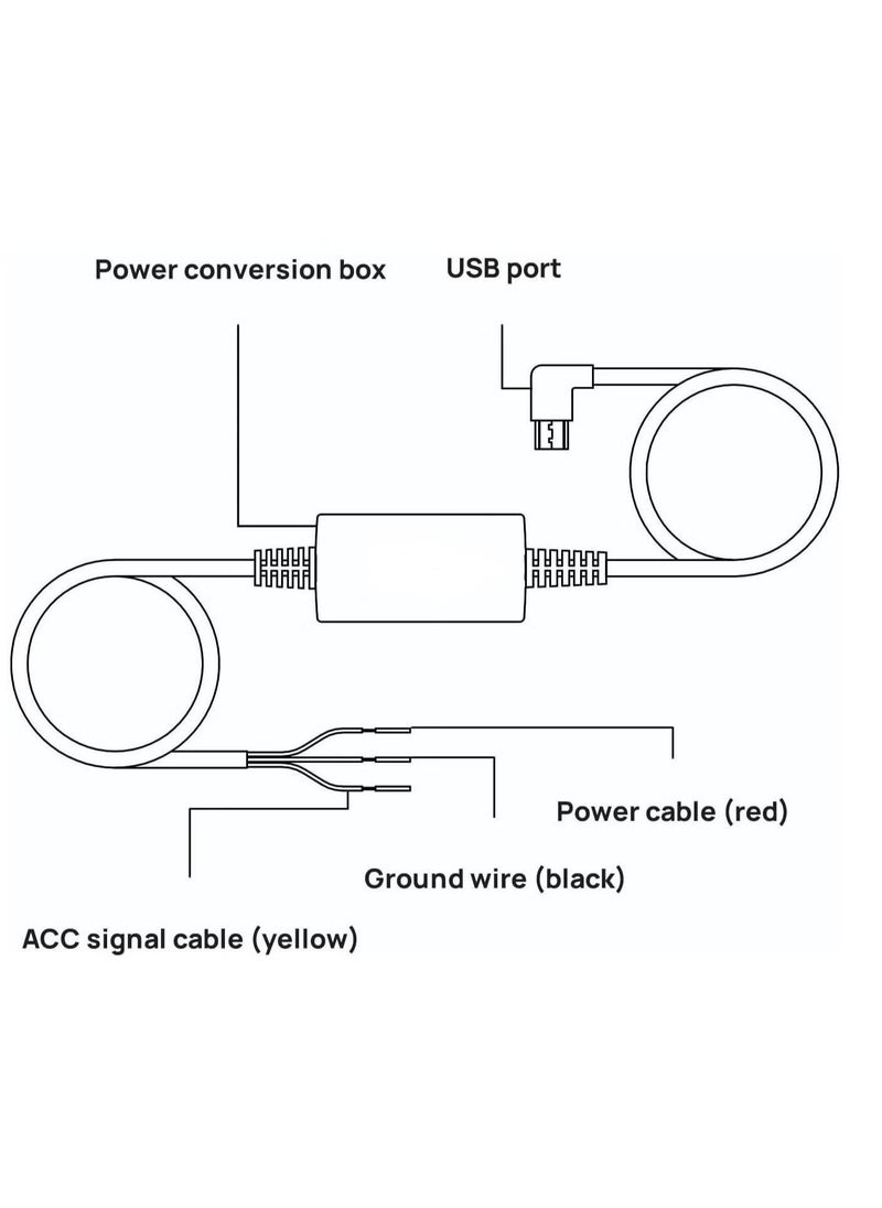 Ocean Coconut Hardwire Cable Kit for 24H Parking Monitoring A500 A800 DashCam  - Image 4