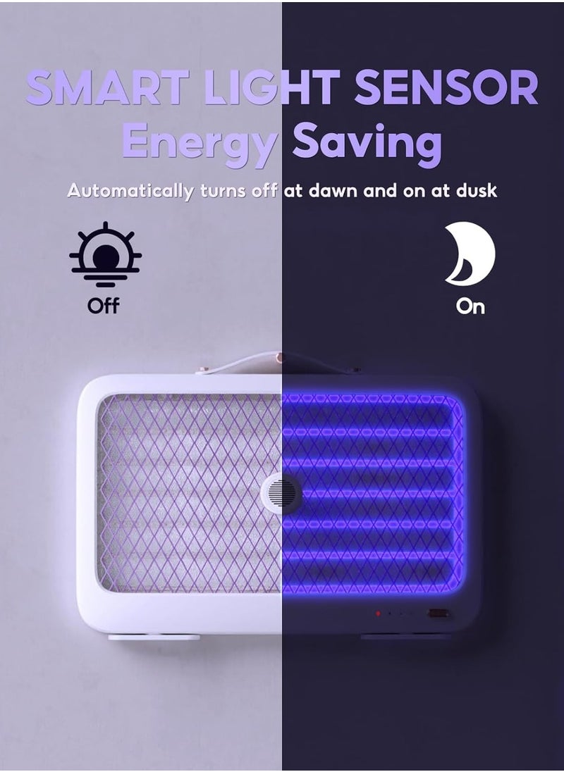Excefore - Bug Zapper with Light Sensor, Indoor Mosquito Zapper with LED UV Light, Rechargeable Mosquito Killer Lamp with Bait for Camping Patio Home Office - Image 1