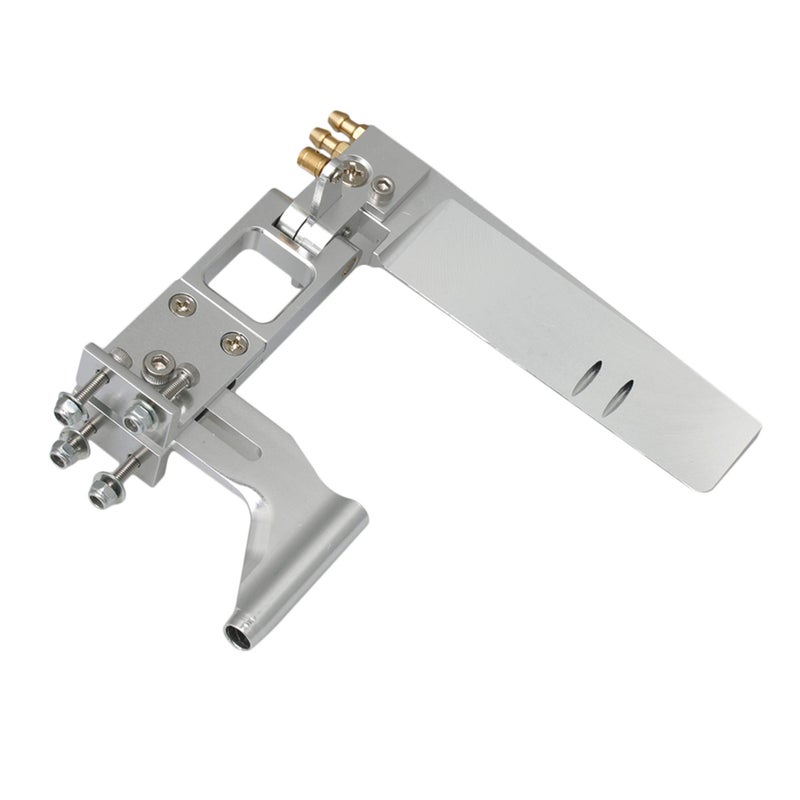 Mxfans RC Silver Rudder with Water Pickup Absorbing Aluminum Alloy Steering Hole Diameter 4MM - Image 2