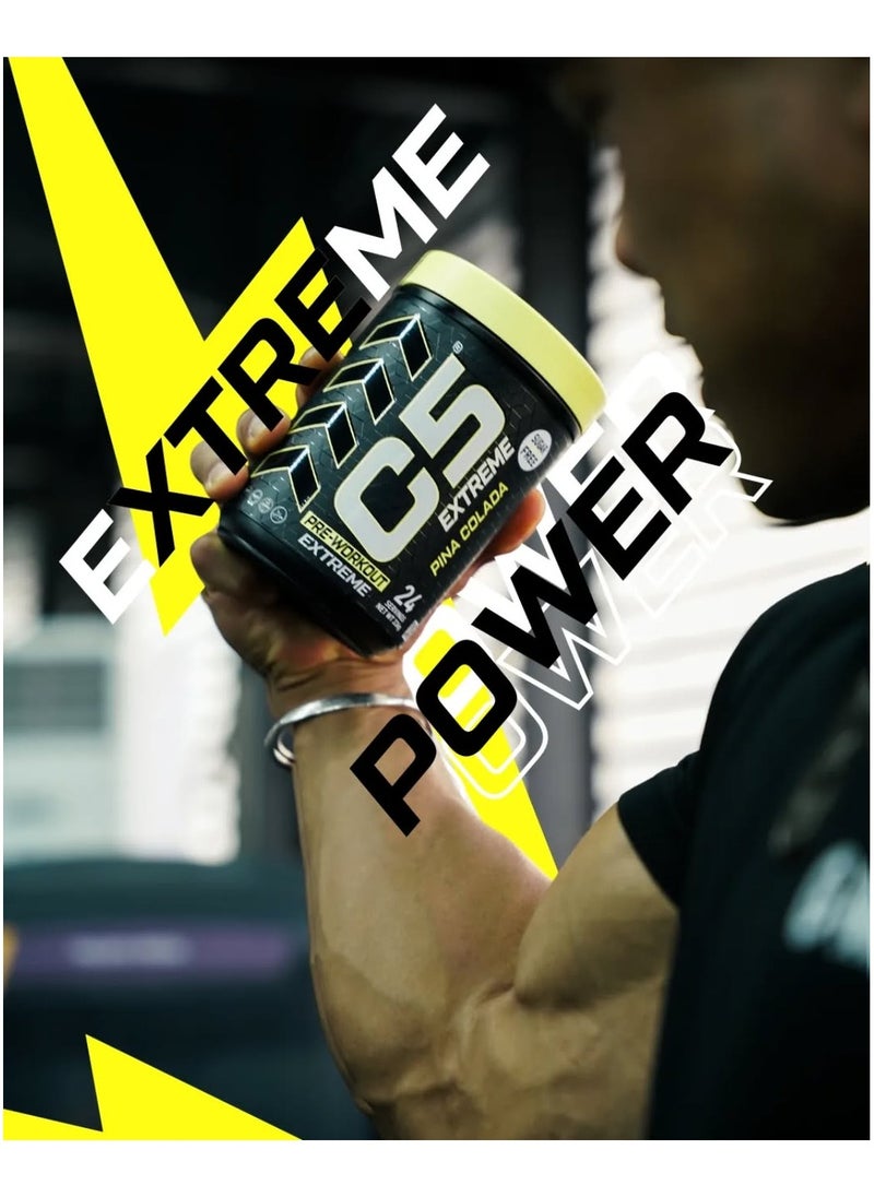 C5 Extreme Pre Workout Powder 24 Servings Sugar Free Zero Calories 200mg High Caffeine  - Image 5