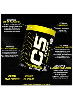C5 Pre Workout Powder 24 Servings Sugar Free Zero Calories 200mg High Caffeine  - Image 4