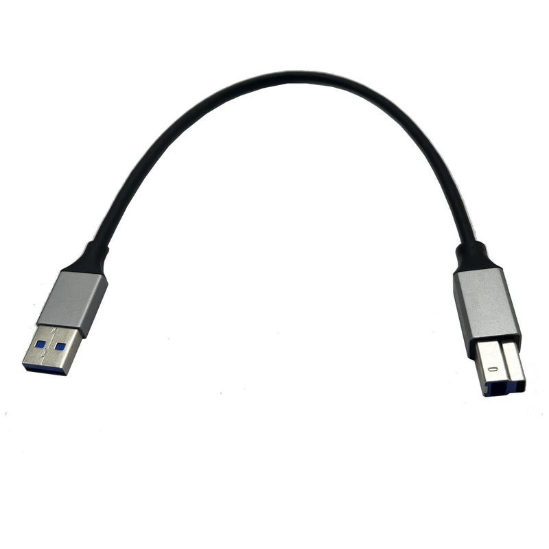 سريع التجميع والتركيب كابل USB 3.0 من Seadream (عبوة من 2) (كابل USB 3، كابل USB 3.0 من النوع A إلى B)؛ كابل USB B، كابل طابعة USB 3.0 من النوع A ذكر إلى النوع B ذكر بطول 30 سم تخزين طويل الأمد - Image 2