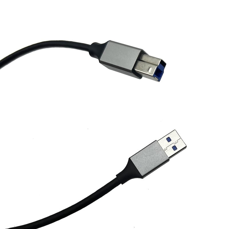 سريع التجميع والتركيب كابل USB 3.0 من Seadream (عبوة من 2) (كابل USB 3، كابل USB 3.0 من النوع A إلى B)؛ كابل USB B، كابل طابعة USB 3.0 من النوع A ذكر إلى النوع B ذكر بطول 30 سم تخزين طويل الأمد - Image 4