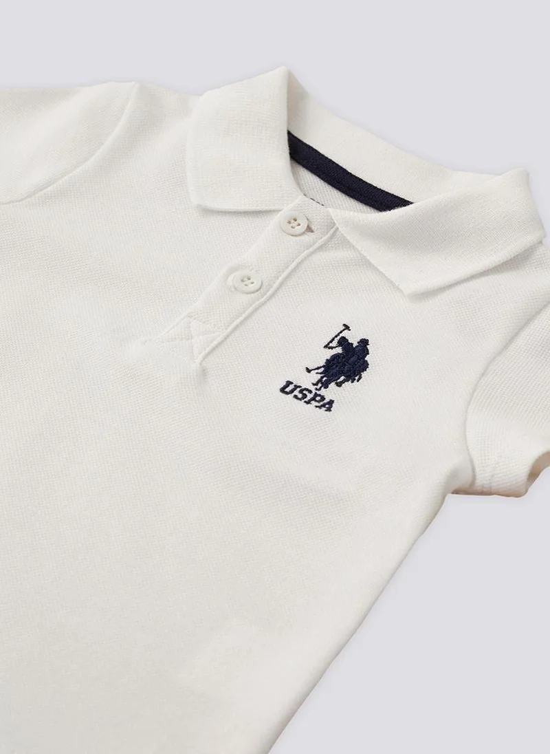 U.S. Polo Assn. U.S. Polo Assn. Collar Beige Baby Boys Set