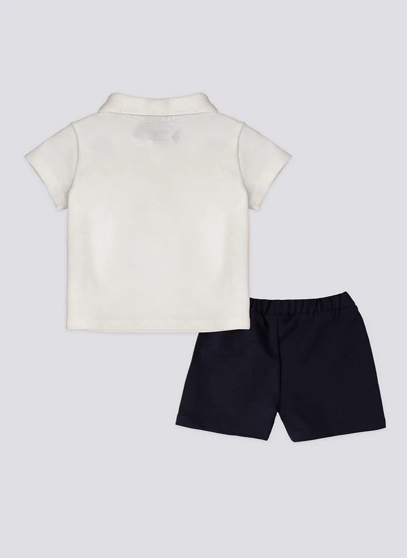 U.S. Polo Assn. U.S. Polo Assn. Collar Beige Baby Boys Set