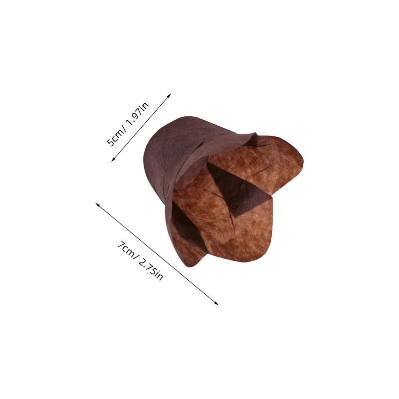 Coffee Greaseproof Muffin Liners 100pcs Lotus Style Baking Cups for Home - Image 3