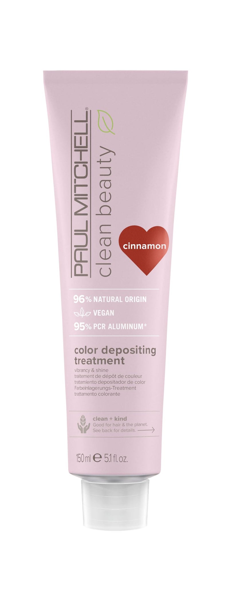 Paul Mitchell Clean Beauty Color-Depositing Treatment, For Refreshing + Protecting Color-Treated Hair, Cinnamon, 5.1 fl. oz.