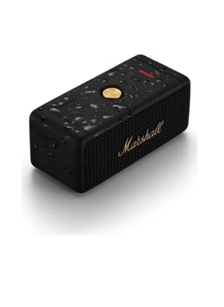 Marshall Emberton Portable Bluetooth Speakers Water Resistant Wireless 30 Plus Hour Of Playtime Black/Brass  - Image 2