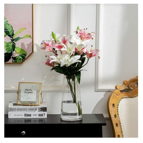 Clovefry Decorative Vases for Flowers Plants, Home Décor Office Living Table Decoration,Vases for Home Decor, Luster Glass Vase,Modern Glass Vase - (Approx 7 Inches Height) (Clear) - Image 4