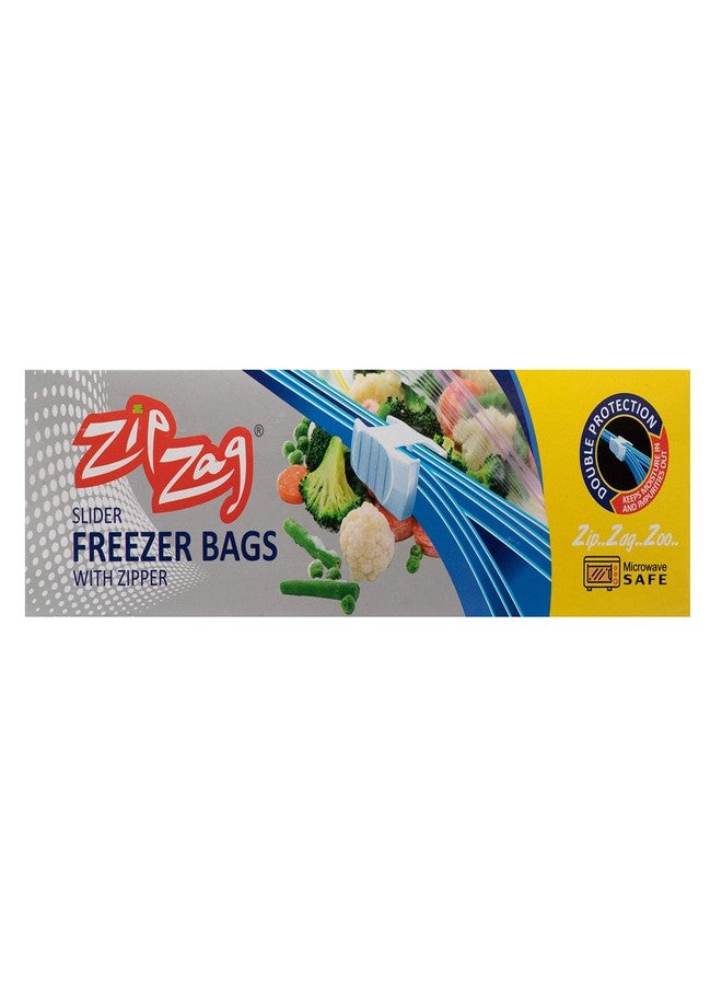 ZIPZAG Zipper Seal Freezer Food Storage Size (7" X 7"), Pack of 01 = 10 Bags,Freezer & Microwave Safe, Convinient & Re-Usable Bags - Image 1