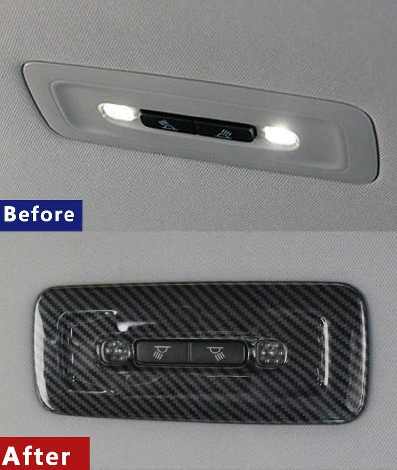 ERIDANUS Reading Lampshade Cover Trim for Toyota Camry (2018-2023) - Carbon Fiber Style - Image 2