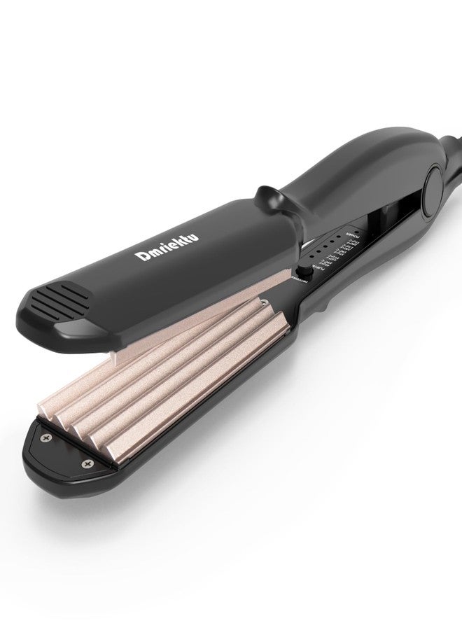 Dmriektu Hair Crimper for Volumizing Fluffy Hairstyle, Crimper Hair Iron with Ceramic Plates, Crimping Iron Tool for Women Girls Hair Waver Dual Voltage, Auto Off - Image 1