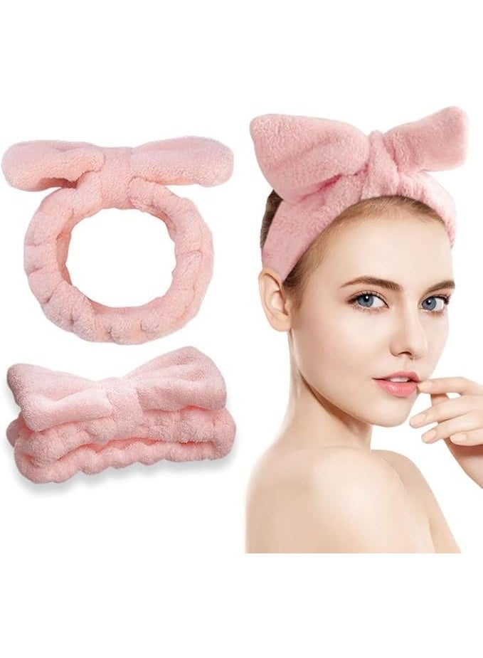 KIKI Spa Headband, Microfiber Bow Tie Headband for Face Washing, Skincare, Makeup, Sports, Elastic Hair Band for Women and Girls - Image 1