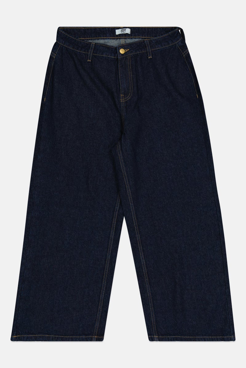 Only x Jdy Women Regular Fit Washed Non Stretchable Jeans, Navy Blue - Image 2