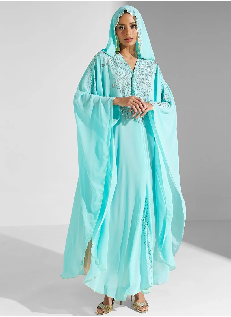 Khizana Embellished Detail Abaya