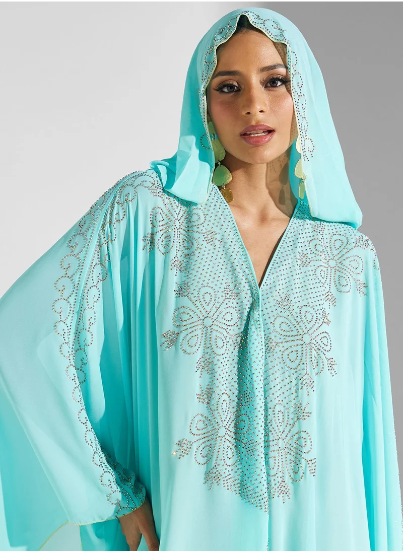 Khizana Embellished Detail Abaya