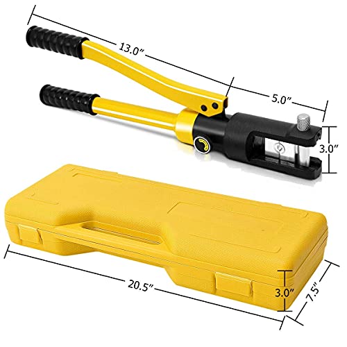 uptodateproducts Quick Hydraulic Crimper Cable Plier Crimping Tool Kit 16-300mm 11 Die, 16 Ton - Image 2