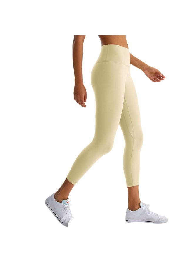 NIBEMINENT Essential/Pure&Plain 7/8 Leggings, High Waisted Compression Soft Pants Workout Athletic Yoga Pants 24" - Image 1