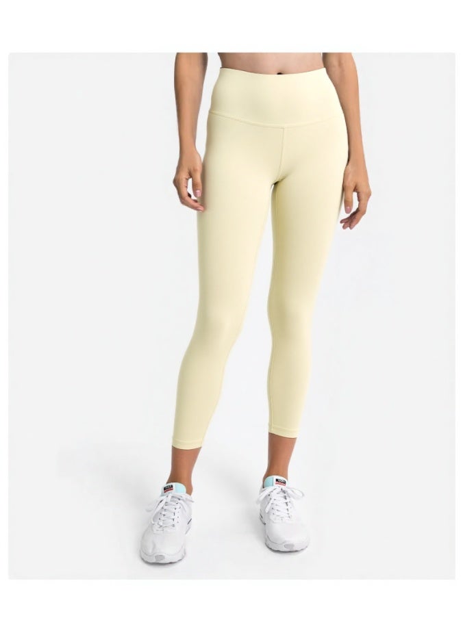 NIBEMINENT Essential/Pure&Plain 7/8 Leggings, High Waisted Compression Soft Pants Workout Athletic Yoga Pants 24" - Image 2