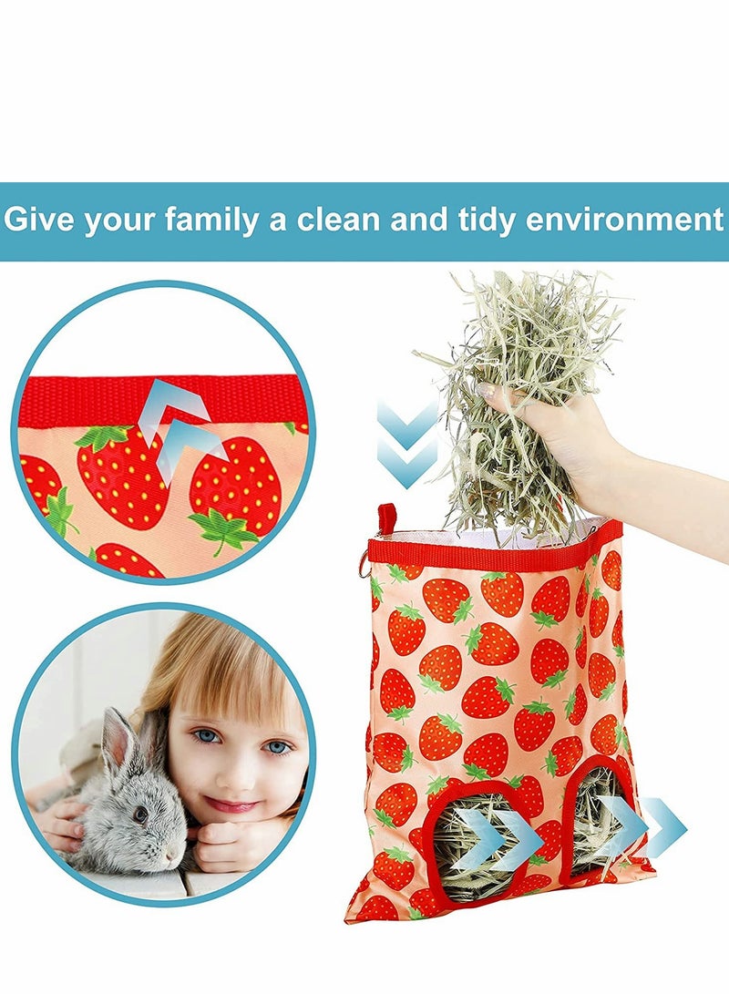 Generic 2 Pcs Rabbit Hay Feeder Bag with 2 Holes  - Image 3