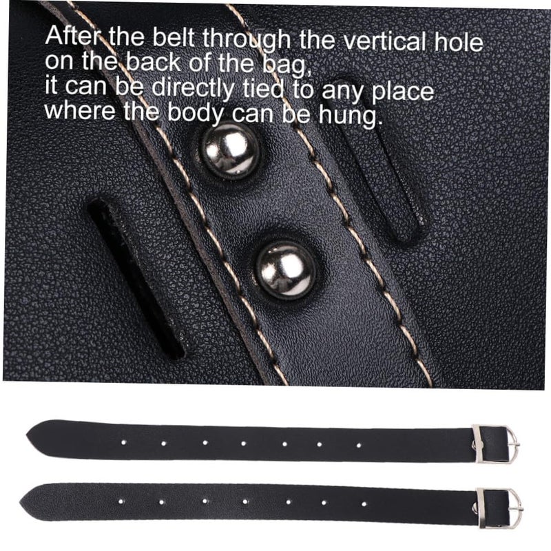 Motorcycle Leather Saddlebag Side Bag Hanging Tool Pouch Storage For Cruiser Touring Bikes - Image 4
