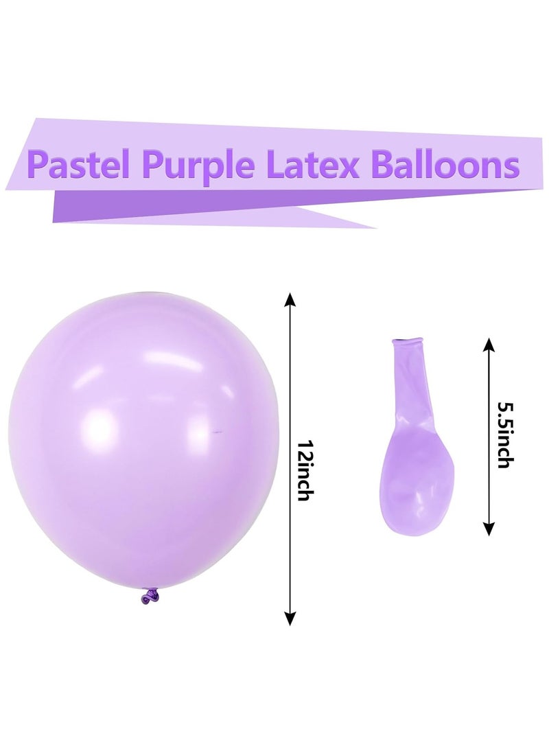 STARTEX 100 Pack 12 inch Round Helium Light Purple Balloons for Wedding Baby Shower Birthday Party Decorations - Image 2