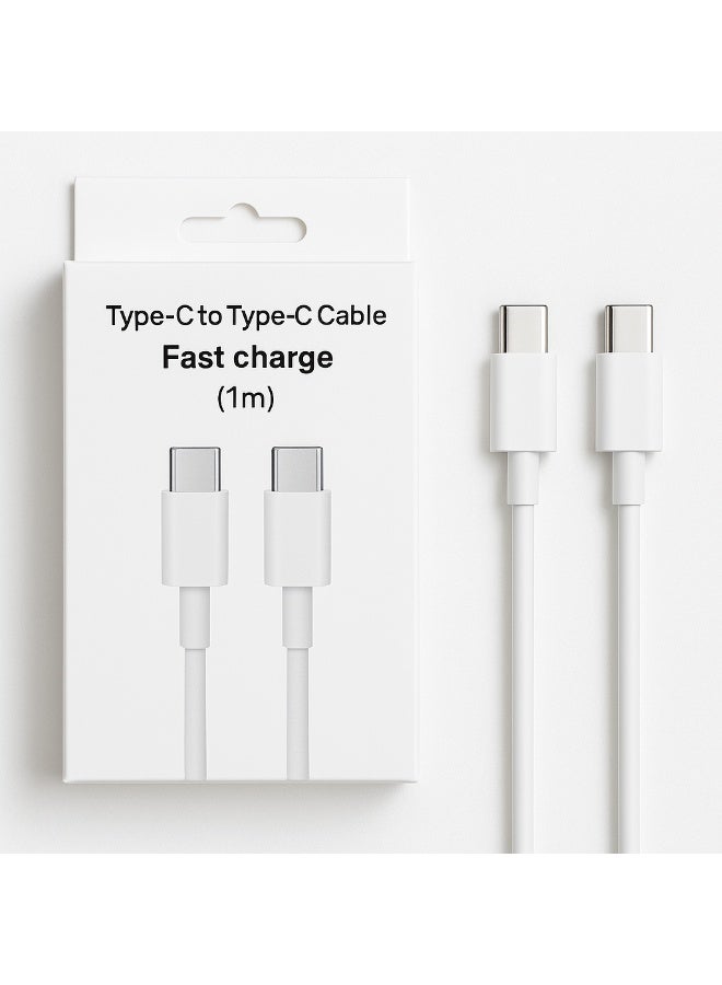 Type-C to Type-C Fast Charging Cable 60W, 1 Meter – Supports Fast Charging & Data Transfer - Image 2