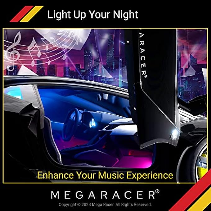 Mega Racer Led Interior Car Lights  8 Custom Rgb Colors Cars Strips Lights 48 Led Chips 4 Music Modes Infrared Remote Controlled Car Charger Dc 12V - Image 4