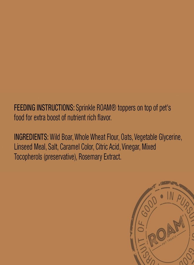 ROAM Pet Treats Wild Boar Exotic Dog Topper - Single Protein, Sustainably Raised Wild Boar Meat Dog Food Topper - Non-GMO, 4 Ounce - Image 3