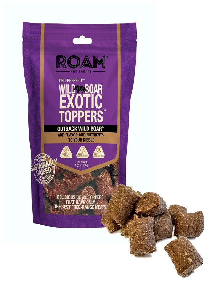 ROAM Pet Treats Wild Boar Exotic Dog Topper - Single Protein, Sustainably Raised Wild Boar Meat Dog Food Topper - Non-GMO, 4 Ounce - Image 1