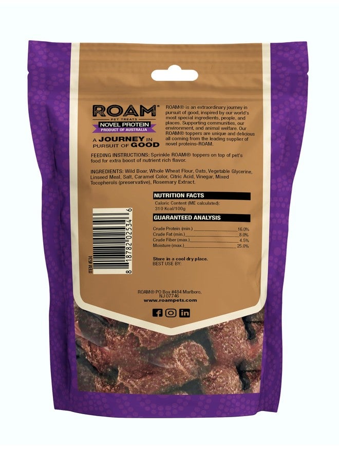 ROAM Pet Treats Wild Boar Exotic Dog Topper - Single Protein, Sustainably Raised Wild Boar Meat Dog Food Topper - Non-GMO, 4 Ounce - Image 2