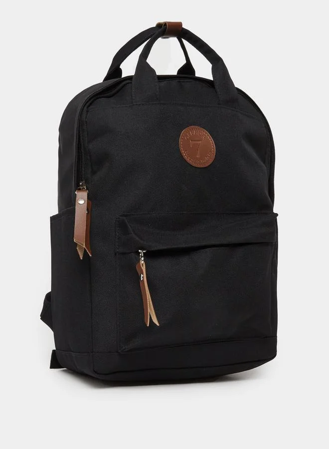 Styli Styli Patch Detail Backpack with Zip Pocket