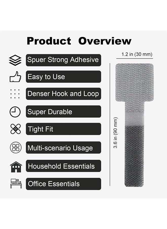 50 Pcs Cable Ties Reusable Self-Adhesive Wire Organizers  Cable Management Self Adhesive Cable Ties for Cords Hooks for Outdoor String Lights Light Clips - Image 2