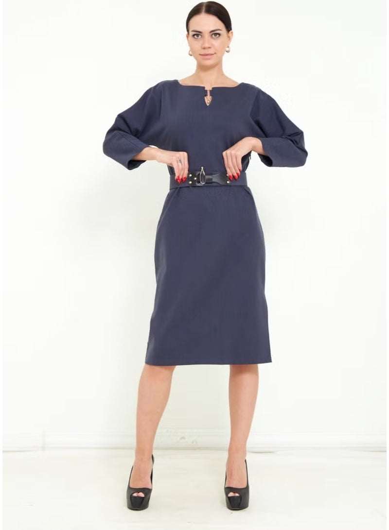 Modatalika Belted Sheath Dress - Image 1