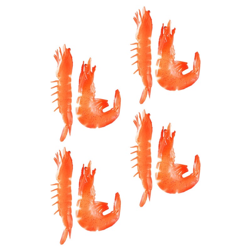 8pcs Lifelike Realistic Shrimp Models: Simulation Cooked Shrimp Food Props For Home Kitchen Display Photography And Party Decorations - Image 4