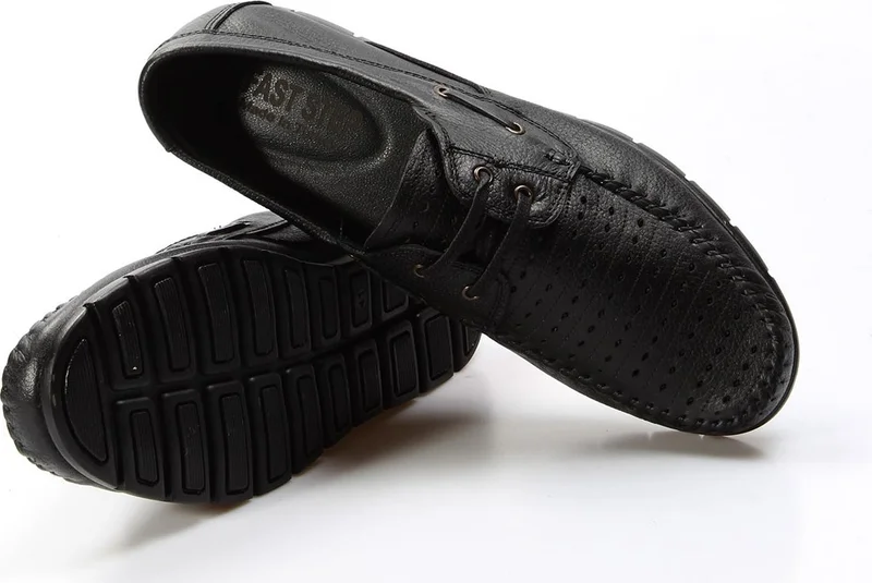 Fast Step Genuine Leather Black Men's Loafer Shoes 783ma101lzr