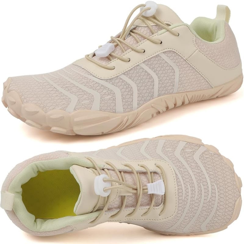 MIFAWA Barefoot Shoes Men Women Minimalist Shoes Zero Drop Workout Cross-Trainer Hiking Water Wide Toe Box Grounded Footwear Weightlifting Walking Beige - Image 1