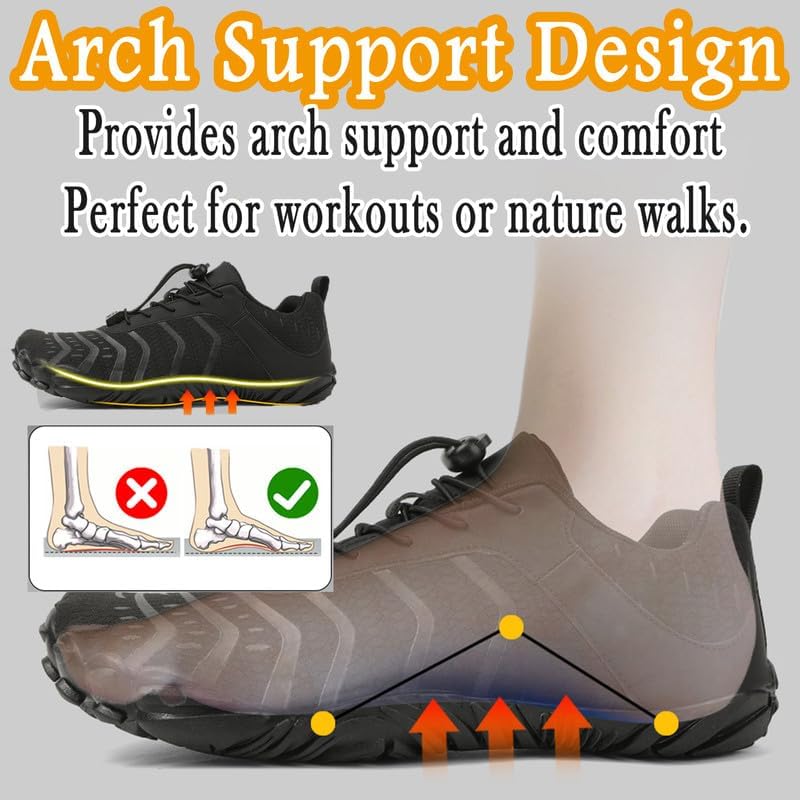 MIFAWA Barefoot Shoes Men Women Minimalist Shoes Zero Drop Workout Cross-Trainer Hiking Water Wide Toe Box Grounded Footwear Weightlifting Walking Beige - Image 5