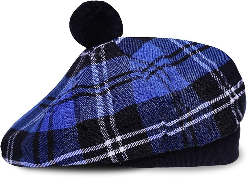 UMAM Store Scottish Traditional Tam o' Shatner Acrylic Wool Tammy Hat Flat Bonnet Kilt Many Tartans - Image 1