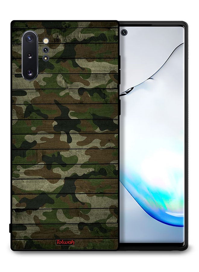 Tolwak غطاء حماية لجهاز سامسونج جالكسي نوت 10 بلس بنمط خشبي تمويهي - Image 1