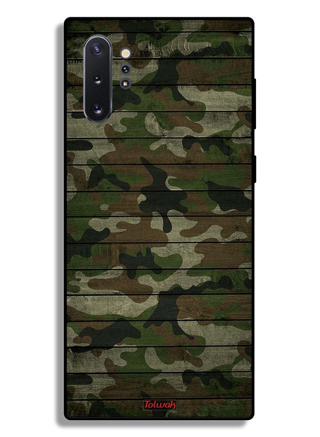 Tolwak غطاء حماية لجهاز سامسونج جالكسي نوت 10 بلس بنمط خشبي تمويهي - Image 2