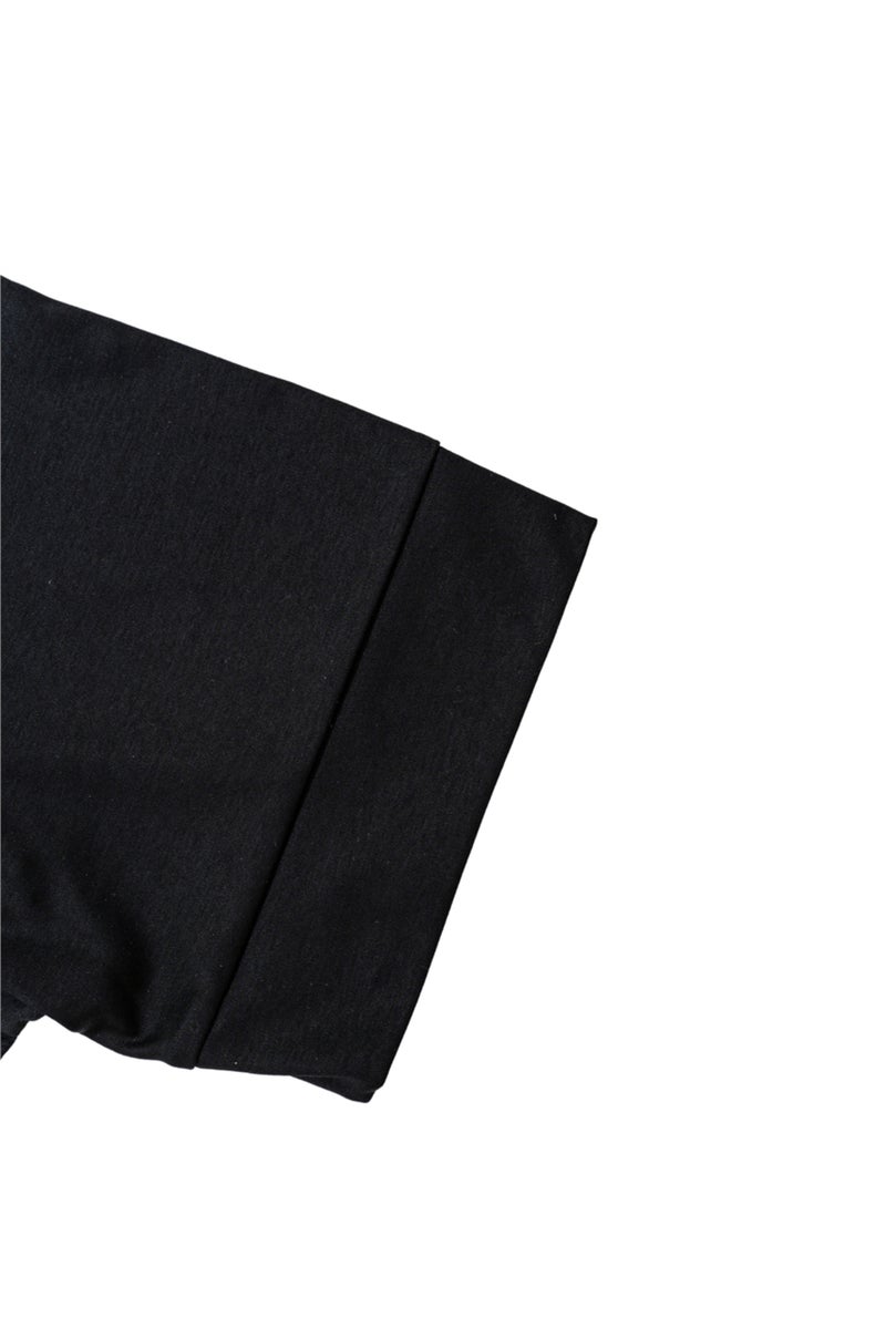 GIORDANO Black Cotton Tee for Women - Image 5