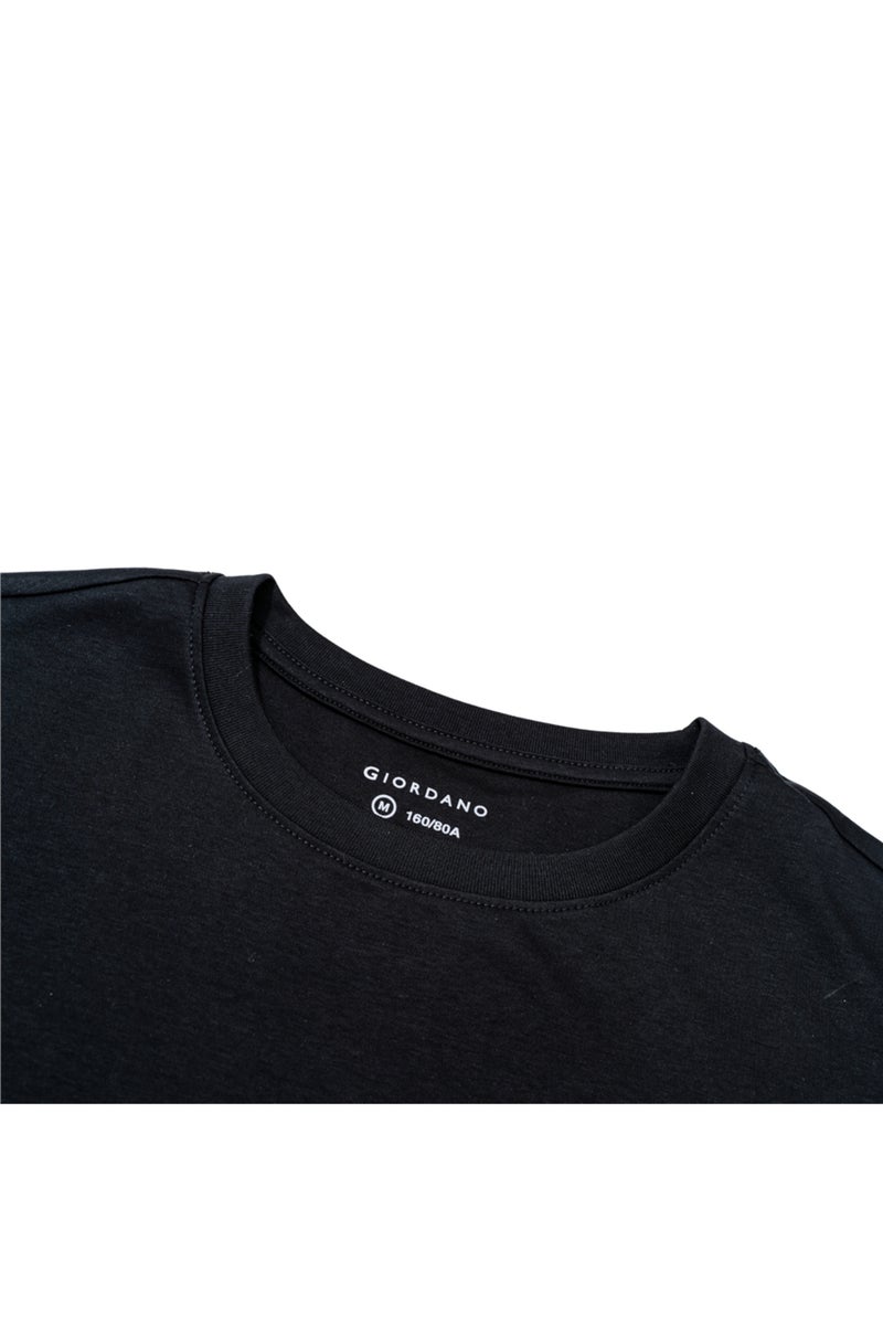GIORDANO Black Cotton Tee for Women - Image 3
