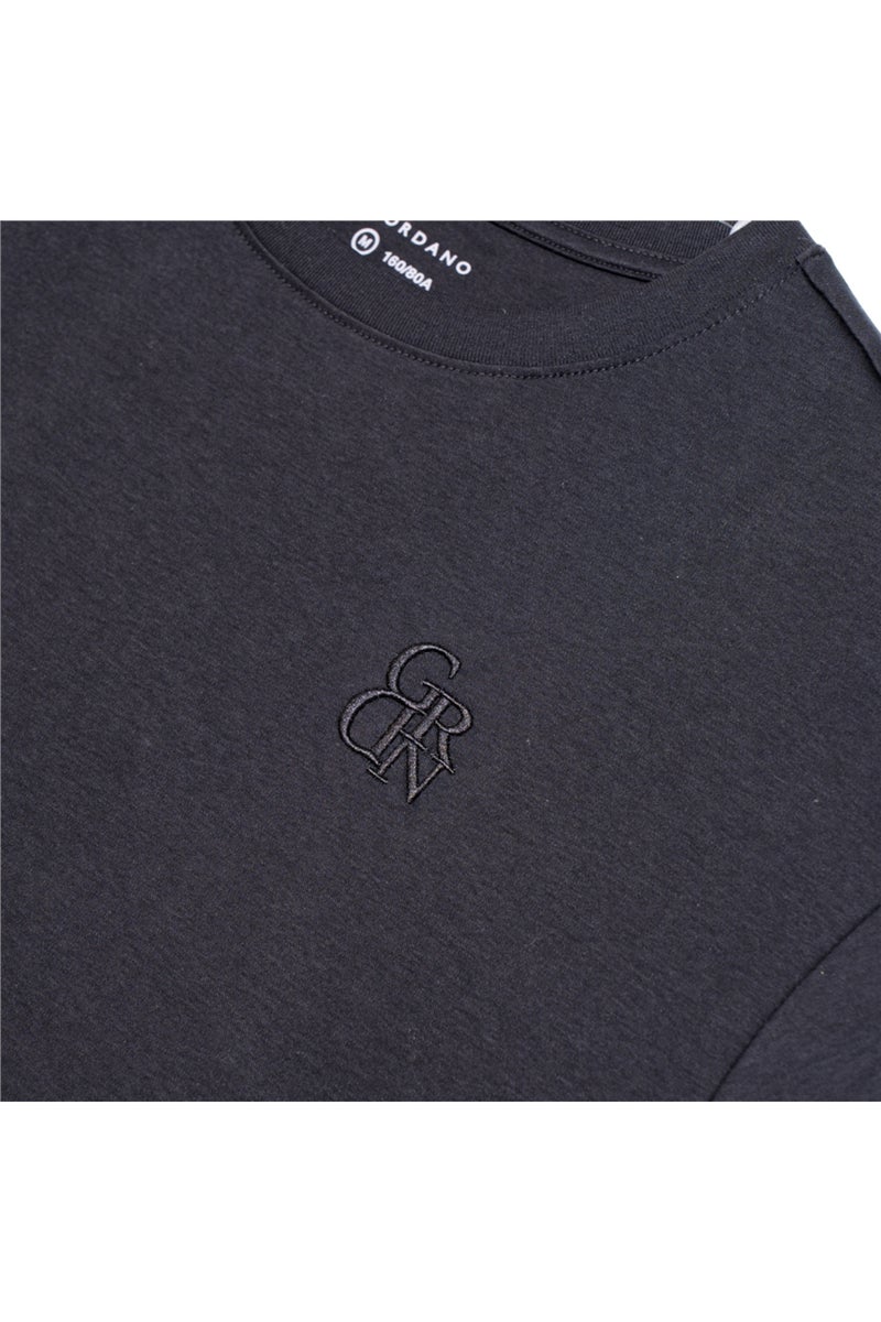 GIORDANO Black Cotton Tee for Women - Image 4